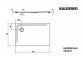Duschwanne aus Stahl Kaldewei Superplan 80 x 120 x 2,5 cm, model 389-5, obniżony nośnik ze styropianu