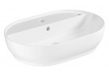 Wandwaschtisch Grohe Cube Ceramic, 60cm, z Überlauf, Hahnloch, alpenweiß