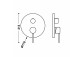 Wannenbatterie Tres Study Exclusive mit Set punktowym, Chrom