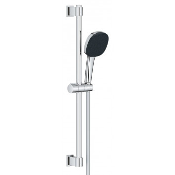 Dusch-set 130 3jet EcoSmart mit Stange S Puro 65 cm PushSlider i tekstylnym wężem Dusch- Designflex 160 cm, Hansgrohe Rainfinity - Golden Optyczny Poliert