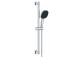 Dusch-set 130 3jet EcoSmart mit Stange S Puro 65 cm PushSlider i tekstylnym wężem Dusch- Designflex 160 cm, Hansgrohe Rainfinity - Golden Optyczny Poliert
