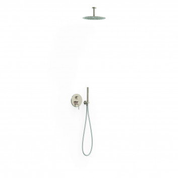 Dusch-set Tres Study-Colors, Unterputz, 2 wyjścia wody, Rapid-Box - czerń metalizowana