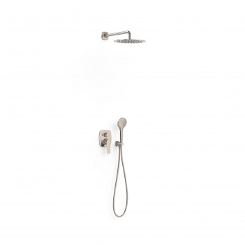 Dusch-set Tres Study Exclusive Unterputz mit Kopfbrause okrągłą 30 cm - Stahl 