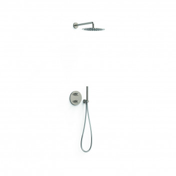 Dusch-set Tres Loft Unterputz mit Kopfbrause okrągłą 30 cm - Stahl 