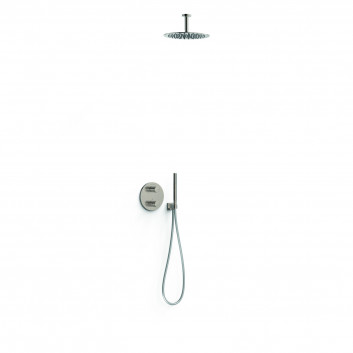 Dusch-set Tres Loft Unterputz mit Kopfbrause okrągłą 30 cm - Stahl 