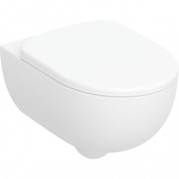 Set wiszącej miski WC Geberit Selnova 54x35,5 cm, Tiefspül-, TurboFlush, mit Sitz WC- - weiß