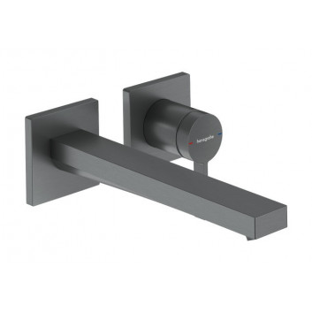 Einhebel- Waschtischarmatur zur Wandmontage, Unterputz mit Auslauf 22,5 cm, Hansgrohe Tecturis E - Chrom