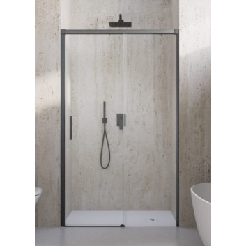 Tür wnękowe Radaway Idea 8 DWJ Brushed GunMetal 140 cm, links - Glas transparent, profil gunmetal szczotkowany