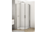 Duschkabine halbrund Ronal Divera, wymiary specjalne, 90,1-120x90,1-120x200 cm - transparentes Glas, profil Chrom