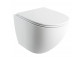 Bezkołnierzowa Becken Toiletten- hängend OMNIRES OTTAWA COMFORT mit WC-Sitz mit Softclosing, 54 x 37 cm - weiß matt