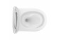 Bezkołnierzowa Becken Toiletten- hängend OMNIRES OTTAWA COMFORT mit WC-Sitz mit Softclosing, 54 x 37 cm - weiß matt
