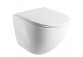 Bezkołnierzowa Becken Toiletten- hängend OMNIRES OTTAWA COMFORT mit WC-Sitz mit Softclosing, 54 x 37 cm - weiß matt