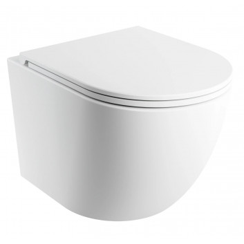 Wand-wc SILENT POWER™ Omnires Ottawa,mit WC-Sitz mit Softclosing, 49x37cm, weiß Glanz