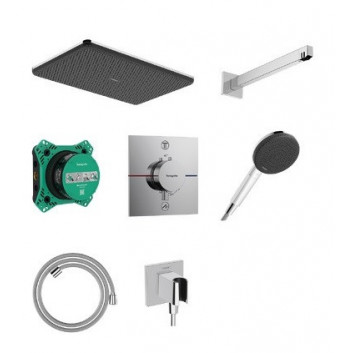 Dusch-set Hansgrohe Croma 220 Set mit Thermostat und Regenbrause