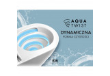 Becken WC hängend EMPORIA NOX 1.1, 53x36 cm, bezrantowa, system spłukiwania wirowego AquaTwist, mit WC-Sitz mit Softclosing slim