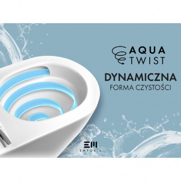 Becken WC hängend EMPORIA NOX 1.1, 53x36x32 cm, bezrantowa, system spłukiwania wirowego AquaTwist, mit WC-Sitz mit Softclosing slim