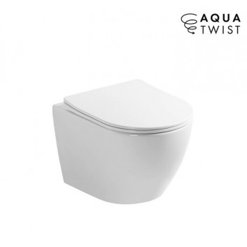 Becken WC hängend EMPORIA NOX 1.1, 53x36x32 cm, bezrantowa, system spłukiwania wirowego AquaTwist, mit WC-Sitz mit Softclosing slim