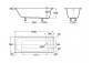 Badewanne rechteckig Roca Linea Slim, 170x70cm, Acryl-, weiß