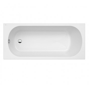 Badewanne rechteckig Roca Linea Slim, 170x70cm, Acryl-, weiß