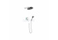 Dusch-set Hansgrohe WallStoris, Aufputz-, Armattur thermostatisch, 1 wyjście wody, mit Korb, wieszakiem i suwakiem, schwarz matt