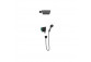 Dusch-set Hansgrohe WallStoris, Aufputz-, Armattur thermostatisch, 1 wyjście wody, mit Korb, wieszakiem i suwakiem, schwarz matt