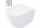Becken Wc mit Sitz bezkołnierzową, Deante Round, weiß