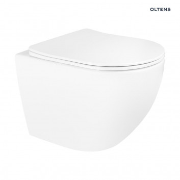 Set Oltens Hamnes Stille Becken WC hängend PureRim mit Schicht SmartClean mit WC-Sitz mit Softclosing