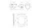 Set Oltens Hamnes Stille Becken WC hängend PureRim mit Schicht SmartClean mit WC-Sitz mit Softclosing