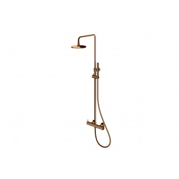 Set Wannen-prysznicowy Kohlman Axel, Aufputz-, rund Kopfbrause 20 cm - schwarz matt