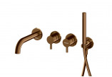 Armatur für Wanne und Dusche Kohlman Axel Brushed Copper thermostatisch, Aufputz - szczotkowana miedź