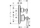 Brausearmatur Axor Montreux Thermostatik Unterputz 2 Empfänger mit Ventil odcinającym , Chrom