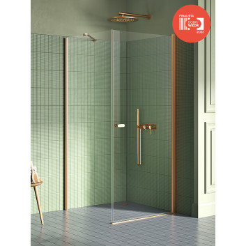 Parawan nawannowy New Trendy New Soleo Black 100x140 cm, prawy, 2-teilig, Glas transparent