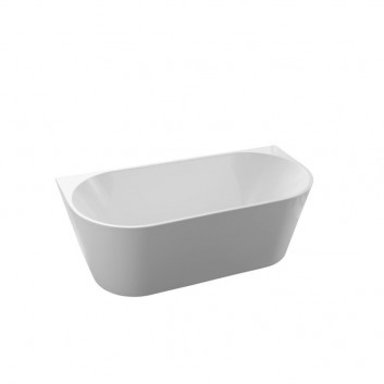 Badewanne freistehend Emporia Mega-N 150x75x69 cm Acryl-, z weißm korkiem, z Überlauf szczelinowym - weiß