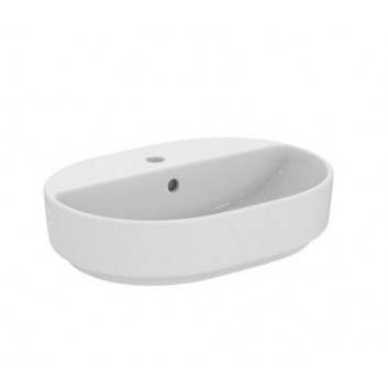 Aufsatzwaschtisch Ideal Standard Ipalyss oval z cienkimi ściankami 60x38cm - weiß