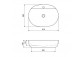 Aufsatzwaschtisch, Excellent Actima Filina 2.0, 63x42cm, ohne Überlauf, weiß