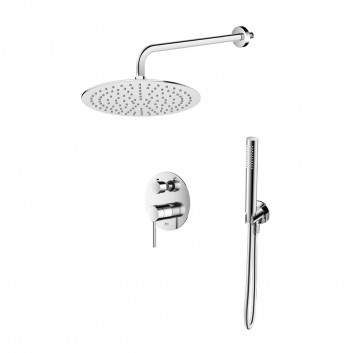 Dusch-set Emporia Fly, mit Kopfbrause okrągłą 25 cm - miedź szczotkowana
