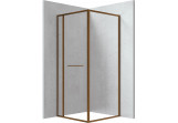 Duschkabine Deante Square quadratisch 90x90 cm - Glas transparent, profil gebürstetes Bronze