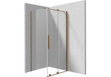 Duschkabine Deante Prizma rechteckig 100x90 cm - Glas transparent, profil gebürstetes Bronze