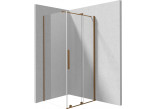 Duschkabine Deante Square quadratisch 90x90 cm - Glas transparent, profil gebürstetes Bronze