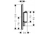 Armatur thermostatisch Hansgrohe Ecostat Comfort Q, do 2 odbiorników, Unterputz - schwarz gebürstetes Chrom