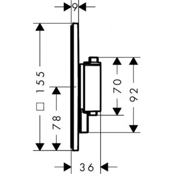 PYTAJ O RABAT ! Armatur thermostatisch Hansgrohe Ecostat S, Unterputz mit Ventil odcinającym, Außenelement 1-odbiornik