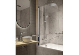 Duschwand Deante Prozma walk-in 80x195 cm - Glas transparent, profil gebürsteter Stahl