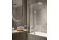 Duschwand Deante Prozma walk-in 80x195 cm - Glas transparent, profil gebürsteter Stahl