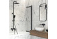 Duschwand Deante Prozma walk-in 80x195 cm - Glas transparent, profil gebürsteter Stahl