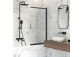 Duschwand Deante Prozma walk-in 80x195 cm - Glas transparent, profil gebürsteter Stahl