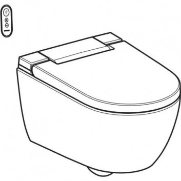 Becken WC z funkcją higieny intymnej Geberit AquaClean Sela, hängend, weiß/Chrom