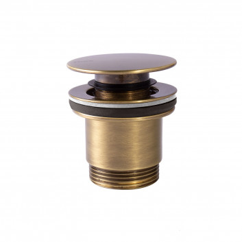 Abfluss umywalkowy Tres, click-clack, 63mm, 24-K Gold matowe