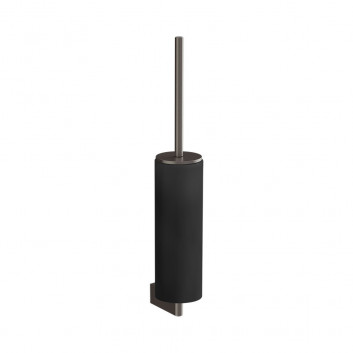 Wc-bürste Gessi Ingranaggio, zur Wandmontage, z czarną ceramiką - Black Metal Brushed PVD