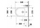 Bidet hängend Duravit D-Neo, 54x37cm, Halterung Durafix - weiß półmatowa