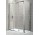 Tür Schiebe- Novellini Lunes P 108-114 cm dreiteilig, silbernes Profil, transparentes Glas